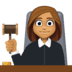 👩🏽‍⚖️ woman judge: medium skin tone display on Facebook